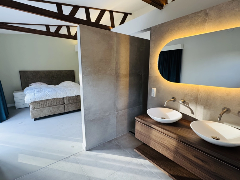badkamer in slaapkamer
