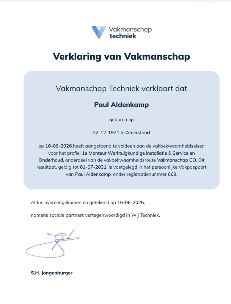 Verklaring van Vakmanschap - Vakmanschap Techniek